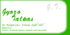 gyozo talpas business card